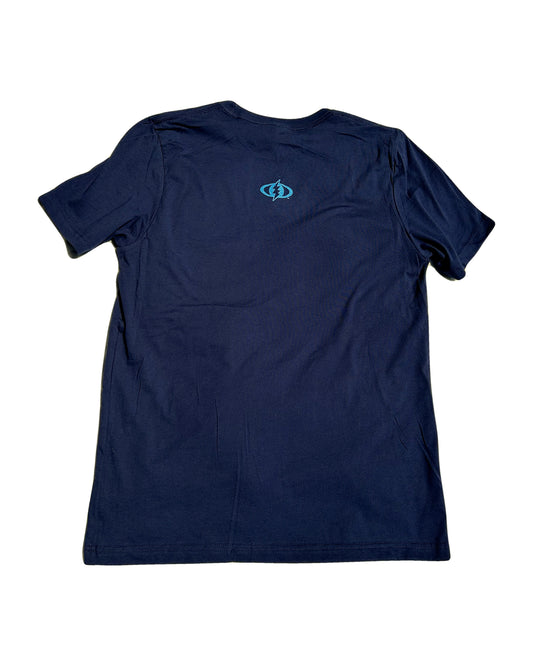Solid Navy Walkman Logo & Clear Zap
