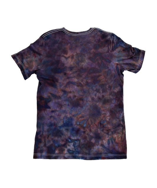 Onyx Surge (back view) - Maroon, blue, purple and orange ice dye - by Witness - Surf and Creative Wear