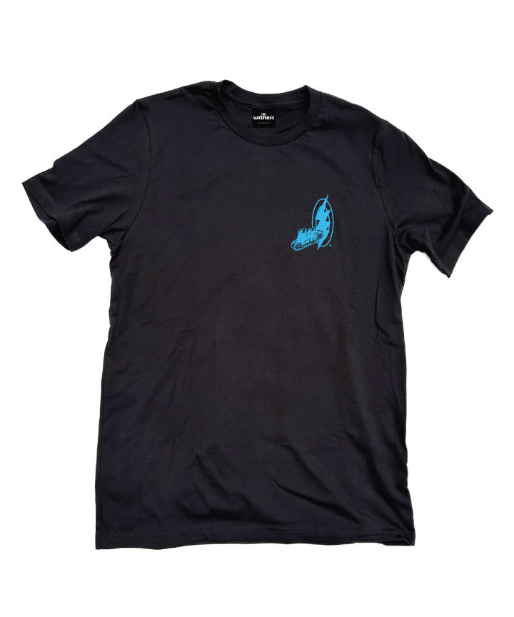 Solid Black - Phish Dogpool Logo t-shirt with blue Phish inspired Hotdog / Phishdog  / Dogpool riding into space