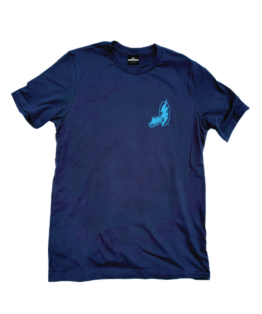 Dogpool Logo & Clear Zap on Navy (Phish Inspired) - Phriends Riding into Space